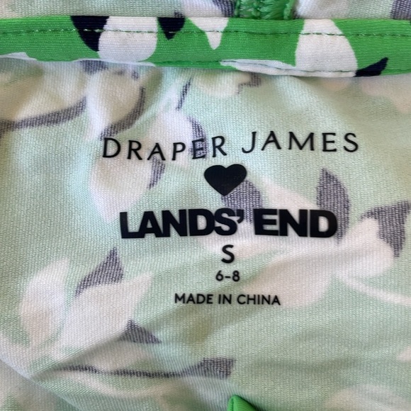NWOT DRAPER JAMES x LANDS END beach hoodie size S green white lightweight preppy - Picture 5 of 7